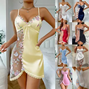 Sexy Damen Spitze Nachtkleid Transparent Nachtwäsche Negligee Dessous Reizwäsche - Bild 1 von 22