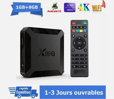 Boîte multimédia box Android Smart tv 10 X96Q Dual Wifi BT 1Go 8Go 4K Ultra HD - Photo 1/4