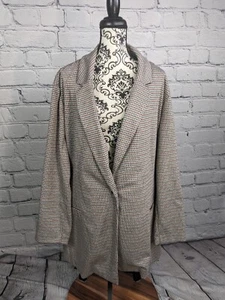 Nine West women's size 4x geo print button front blazer stretch knit NWT bb17 - Picture 1 of 11