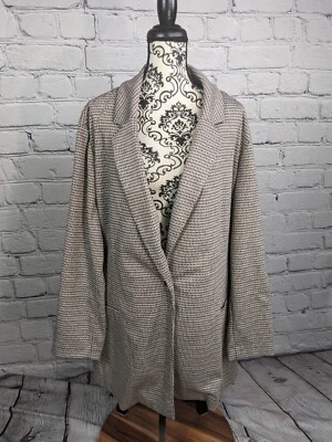 Nine West women's size 4x geo print button front blazer stretch knit NWT bb17 - Image 1 of 4