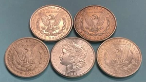 USA Morgan 1 Dollar 1879 1880 1881 1882 1889 1921, 26,73g 900er Silber, AUSWAHL - Picture 1 of 42
