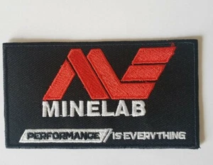 Minelab Logo Embroidered Patch Iron On Metal Detector Detecting Accessory - Picture 1 of 3