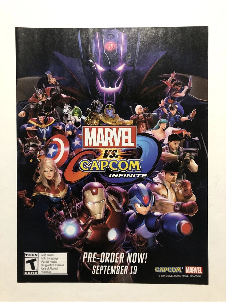 Marvel Vs. Capcom Infinite Video Game Print Ad - Image 1 of 1