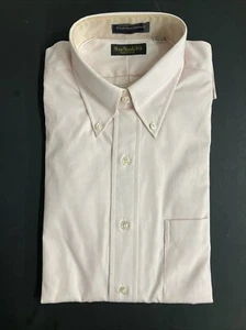 Don Nash Herren Boutique Langarm Pinpoint Oxford Rosa Anzughemd 15 1/2 -33 - Bild 1 von 9