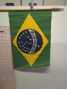 Vintage Brazilian Stick Flag PB2 - Picture 1 of 6
