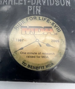Harley Davidson Motorcycles Pin Ride For Life #18 Benefits MDA 1987-2005 - Picture 1 of 6