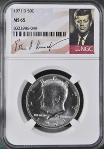 1971 D Kennedy Half Dollar NGC MS65 BX3-36 - Picture 1 of 2