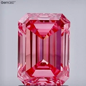 1.60 Ct EMERALD IGI CERITFIED Lab Grown CVD Diamond Pink Color VS1 Clarity New - Picture 1 of 2