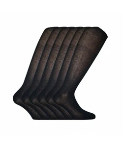 6 paia di calze UOMO lunghe in 100% Cotone Filo di Scozia puro 200FDS - Imagen 1 de 6