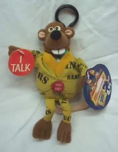 Blockbuster Chicken Run TALKING NICK RAT 7" Plush STUFFED ANIMAL Toy CLIP - Picture 1 of 5