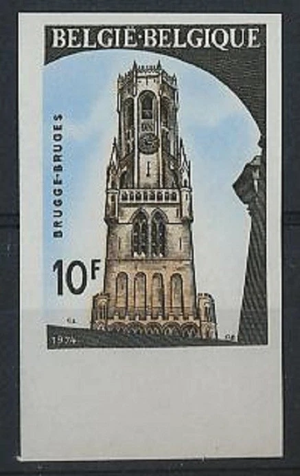 Belgium Sc875 Architecture, Belfry, Bruges, Imperf. - Image 1 of 1
