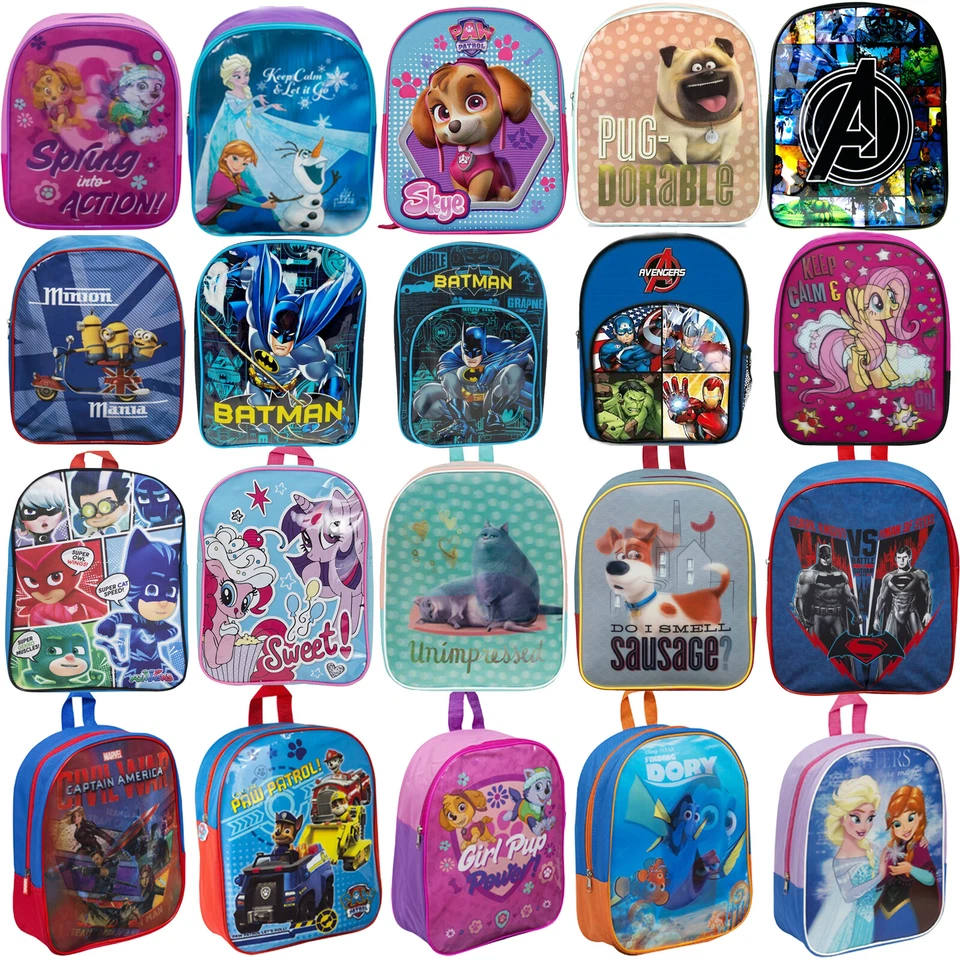 DISNEY, TRADE MARK, SAMBRO, MIND CADY ETC. NEU KINDER KLEINKINDER FIGUR RUCKSACK RUCKSACK MITTAGESSEN SCHULTASCHE JUNIOR