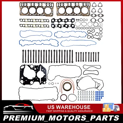 for 08-10 Ford F250 F350 Powerstroke Turbo OHV 6.4L Full Head Gasket Bolts Set Foto 1 de 4