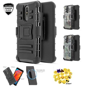 Für LG Escape Plus / Aristo 4+ / K30 (2019) / Tribute Royal Holster Hülle Cover + Emoji - Bild 1 von 19