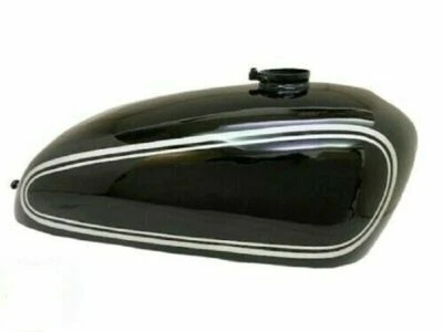 NORTON P11 N15 MATCHLESS G15 G80CS STEEL SCRAMBLER BLACK GAS FUEL PETROL TANK - Изображение 1 из 4