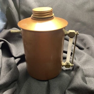 VINTAGE 6 1/2 " TALL STOVE TOP COPPER DISTILLER W GLASS HANDLE LEVEL SIGHT GLASS - Picture 1 of 8