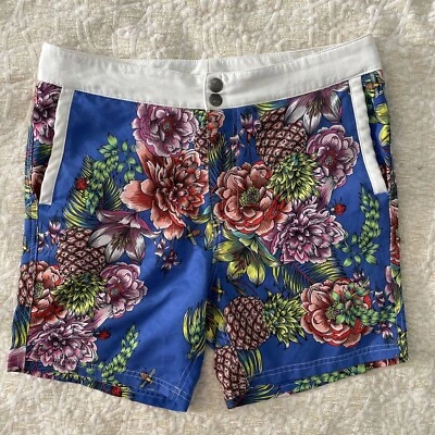 Aussiebum Floral Short 6" Inseam Swim Trunk Made In Australia Large - Image 1 of 4