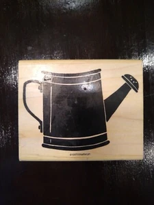 Lata de riego estampación sello de goma montado 1997 4,5 x 3,5" primavera - Imagen 1 de 2