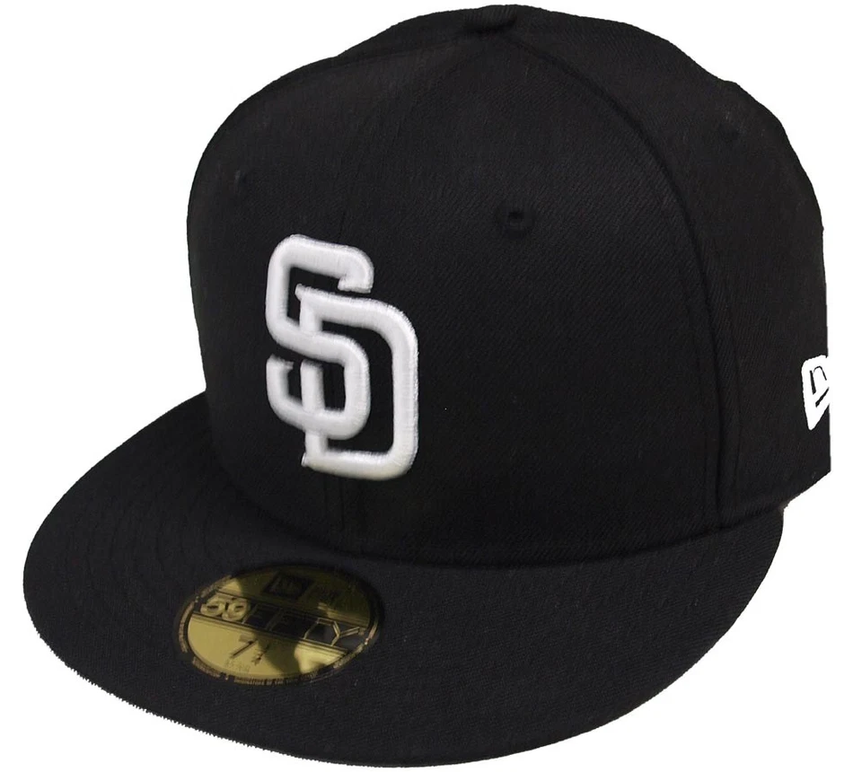 New Era San Diego Padres Black White 59fifty Fitted Cap Basecaps Limited Edition