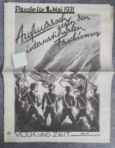 Parole für 1. Mai Aufmarsch gegen den internationalen Faschismus Volk und Zeit - Bild 1 von 2