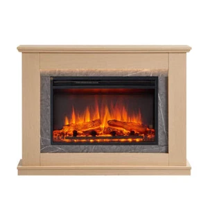New 2000W Electric Fireplace Heater Natural Oak Mantel Suite with flame effect w - Picture 1 of 9