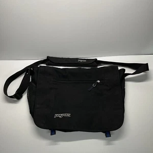 Jansport Black Messenger Bag Computer / Laptop Case Padded Shoulder Strap - Picture 1 of 21