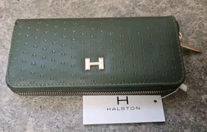 H By Halston Zip Around Wallet Green - Picture 1 of 4