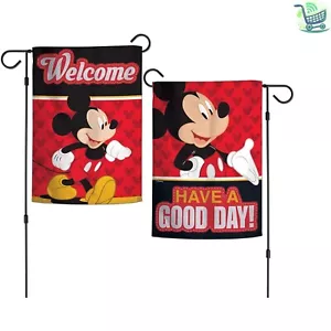 Official Disney Mickey Mouse Garden Flag - Double Sided 12.5" x 18" Bright Decor - Picture 1 of 2