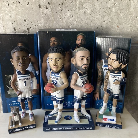 2023 Timberwolves Bobbleheads - Anthony Edwards Towns DLO - Lot 3 Cover