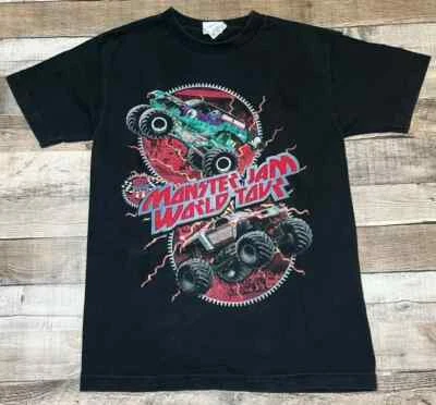 Monster Jam Shirt Adult Small Black Grave Digger Maximum Destruction World Tour - Image 1 of 4