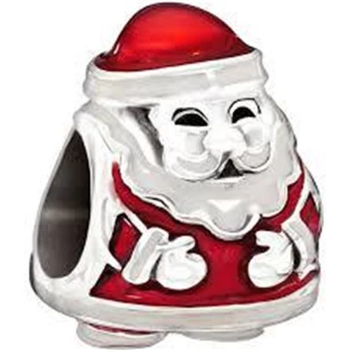 Nuevo con etiquetas Chamilia Holiday JOLLY SANTA esmalte rojo y blanco + cuentas de ley 2020-0711 Foto 1 de 1