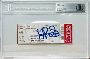 Albert Pujols Signed 600th HR Game Ticket 6/03/17 Beckett BAS 00014288054 - Picture 1 of 1