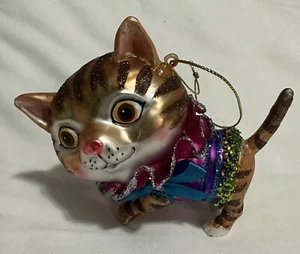 Ciao Ciao Pet Collection mundgeblasene Glas Katze Katze bunt Weihnachtsschmuck - Bild 1 von 7