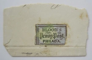 US Local Blood's Penny Post 15L14 acido legato su piccolo pezzo - Foto 1 di 2