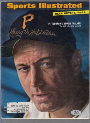 Harry The Hat Walker Signed 1966 Sports Illustrated 9/5 Autographed PSA/DNA - Image 1 of 2