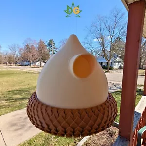 Giant Acorn Bird House: Unique Garden Decor & Bird Sanctuary for Outdoor Birds - Picture 1 of 7