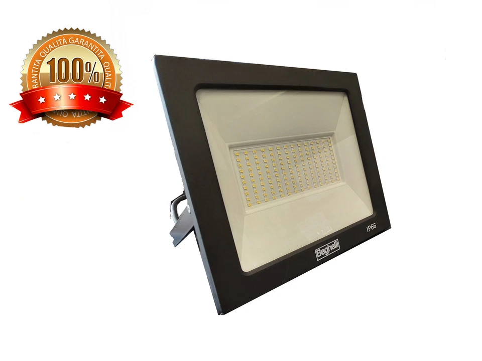 FARO FARETTO A LED 100W BEGHELLI ELPAST DA ESTERNO 4000K SLIM IP66 10000 LUMEN - Immagine 1 di 1