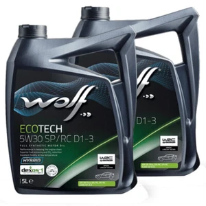 Motoröl WOLF ECOTECH SP/RC D1-3 16175 SAE 5W30 2X 5 Liter für Jeep Nissan Toyota - Bild 1 von 6