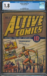 Active Comics #2 CGC 1.8 Campana Características 1942 Blanco Canadiense Raro Clásico 1 de 2 - Imagen 1 de 2