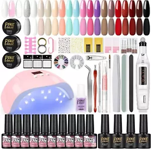 Kit Semipermanente Unghie Completo Con 36W Unghia Lampada E Fresa per Unghie 18 - Foto 1 di 15