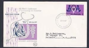 1967 GYNAECOLOGY & OBSTETRICS CONGRESS DECIMAL STAMP WESLEY FIRST DAY COVER #W34 - Picture 1 of 1