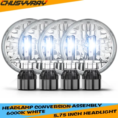 for Ford Gran Torino 1972-1976 4pcs Round 5.75" 5-3/4" LED Hi/Lo Headlights Foto 1 de 4