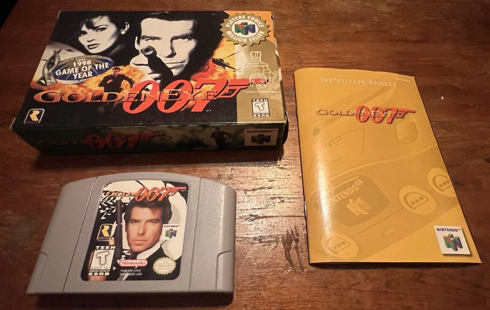 Goldeneye 007 (Nintendo 64, 1998) Box Manual Complete CIB N64 - Image 1 of 1