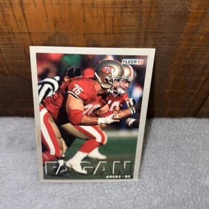 Vintage 1993 NFL Kevin Fagan Fleer Sports Trading Card 206 San Francisco 49ers - Bild 1 von 5