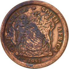 [#422511] Moneta, Południowa Afryka, 2 Cents, 1991, VF(30-35), Miedź platerowana