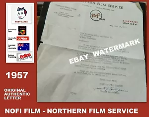 NOFI NORTHERN FILM SERVICE NOFI FILM Sweden USA 1957 Original Letter 🎭🎭🎭 - Picture 1 of 6