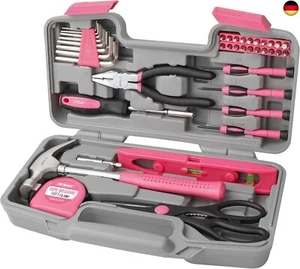 Apollo Pinker Frauen Werkzeugkoffer Klein, 39-tlg. Werkzeug Set für den - Bild 1 von 7