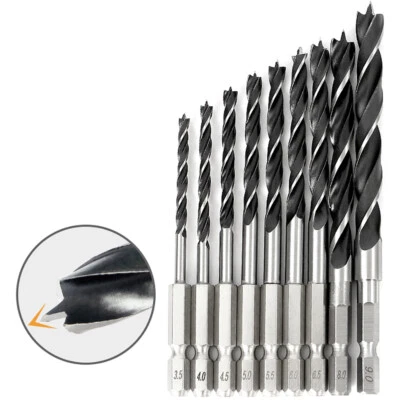 Holzbohrer Spiralbohrer Bohrersatz Bit Bohrer Sechskantschaft Holz Set 1 Tlg - Bild 1 von 4