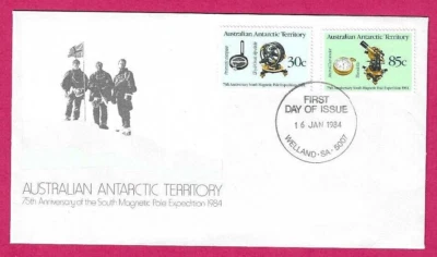 AUSTRALIA ANTARCTIC 1984 FDC - 75th Ann. SOUTH POLE EXPED. - Fdi  WELLAND - Image 1 of 2