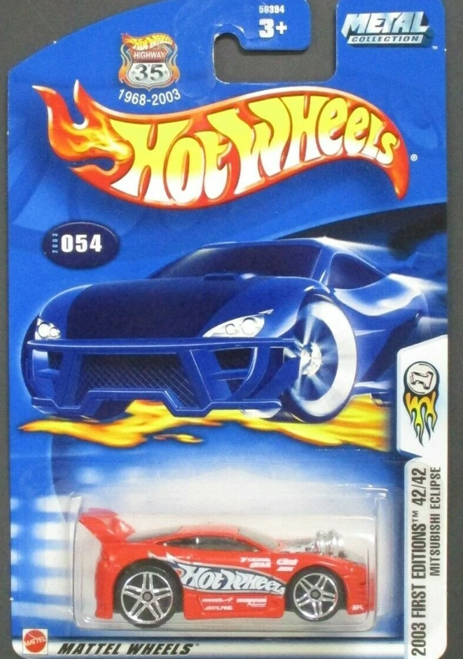 Hot Wheels 1/64 Collector No. 054 2003 primeras ediciones Mitsubishi Eclipse 56394 Foto 1 de 1